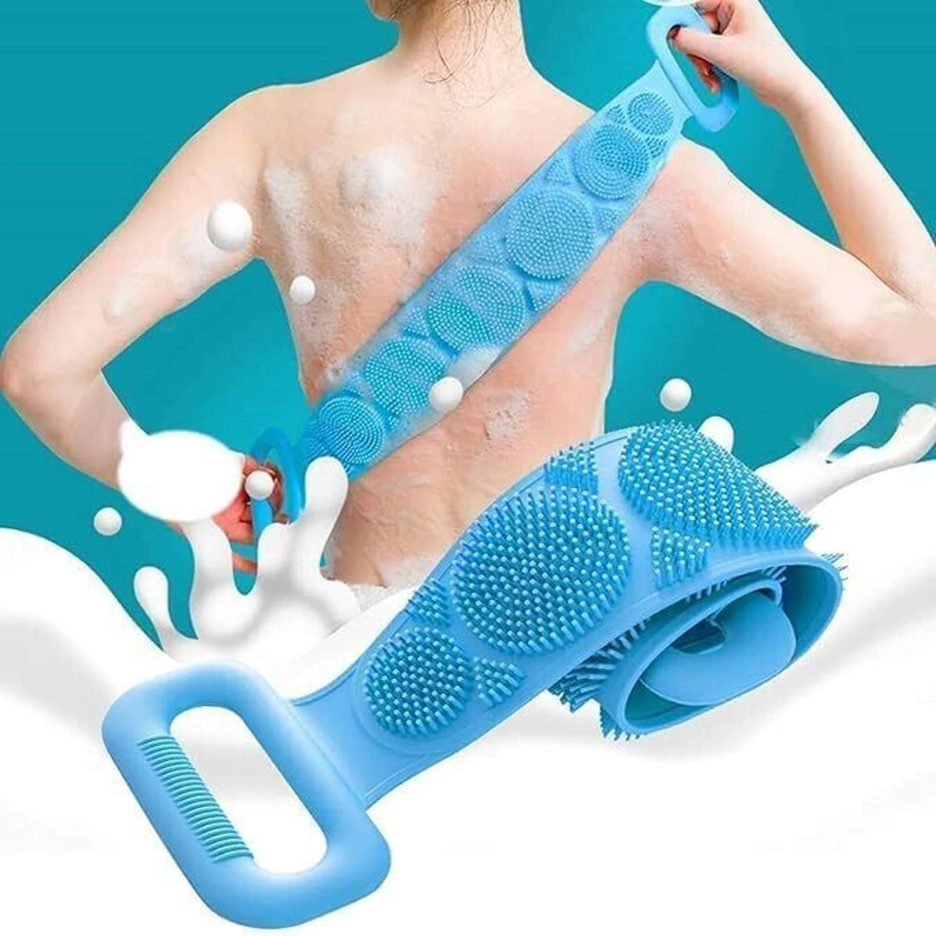 silicone-body-back-scrubber-blue-double-side-bathing-brush-original-imahg9c3afwwvsjq Silicone Body Back Scrubber - Image 1