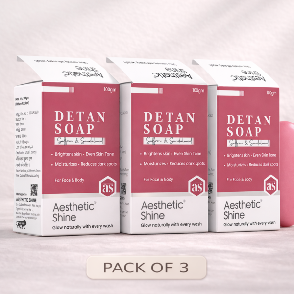 DETAN SOAP – Saffron & Sandalwood Pack of 3